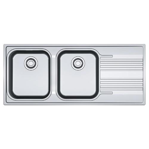 Lavello 2 vasche (116x50cm) Srx 621 SMART Inox Spazzolato 101 0356 895
