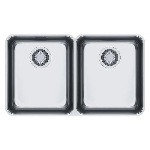Lavello 2 vasche (77x45cm) Anx 120 ATON Inox Satinato 122 0536 341