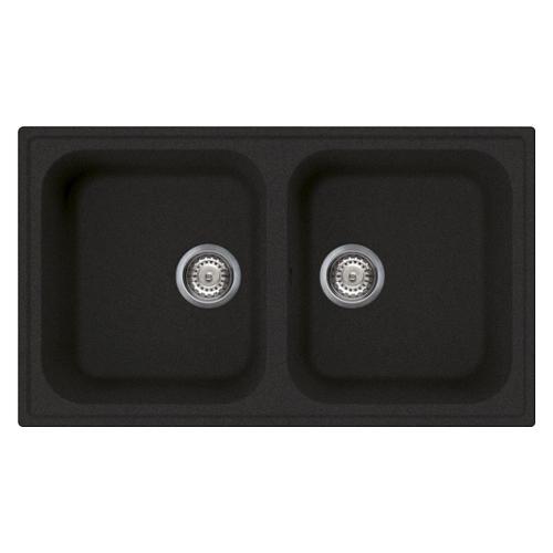 Lavello 2 vasche (86x50cm) RIGAE Antracite Opaco LZ862A2