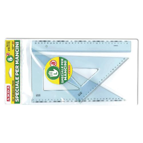 Set disegno tecnico 3 Pz Azzurro trasparente 704303MAN