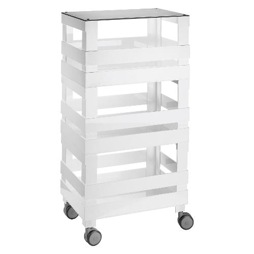 ECO KITCHEN Carrello porta vivande Bianco