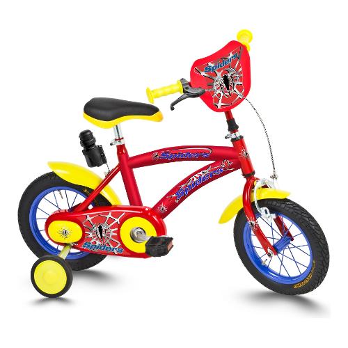 Mountain Bike acciaio ( 1 vel ) 12" SPIDER Rosso e Giallo 801