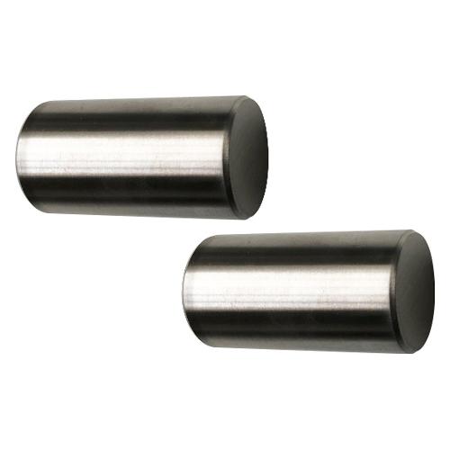 Set terminali Cilindro (4,5cm) 2 pz per bastoni d.20 mm STEEL 20 Acciaio satinato 005 B84097