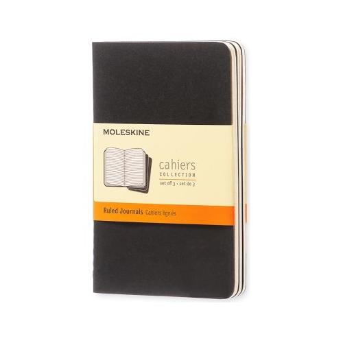 Set taccuini appunti pocket 1R (1 rigo) Soft CAHIER JOURNAL nero (9x14 cm) 04895