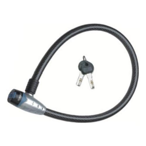 Lucchetto bici con chiave (100x1,5cm) Nero e Grigio ILL223
