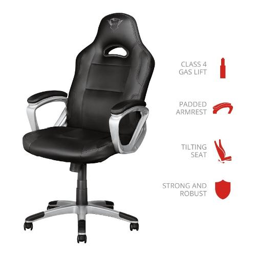 Trust GXT 705 RYON Gaming Chair sedia gaming ergonomica colore nero e rosso  - Videogiochi Sedie Gaming - ClickForShop