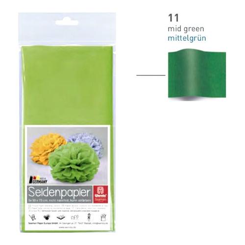 Foglio carta velina (70x50cm) (5pz) SEAMAN PAPER Verde 043012 21