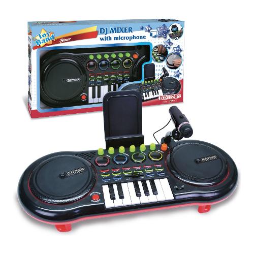 Pianola Consolle Dj Mixer con Microfono TOY BAND 18 1000