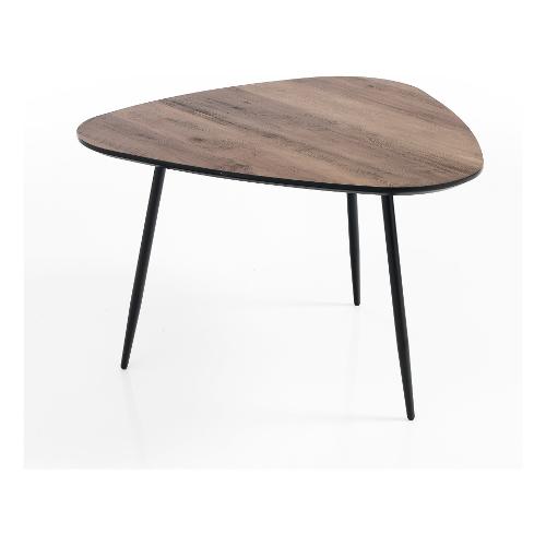 JIZA A Tavolino Noce anticato e Nero (65cm)