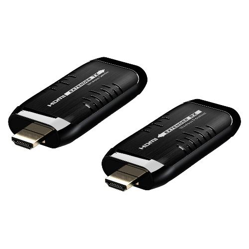 Trasmettitore segnale audio video Extender HDMI Wireless 15m compatto punto punto Black IDATA HDMI WL38MINI