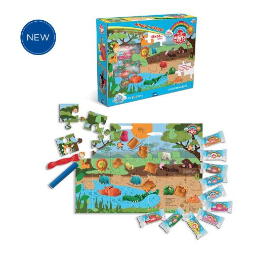 Pasta modellabile Model & Puzzle Educagioca 10 panetti 50gr e accessori DIDÒ 345400