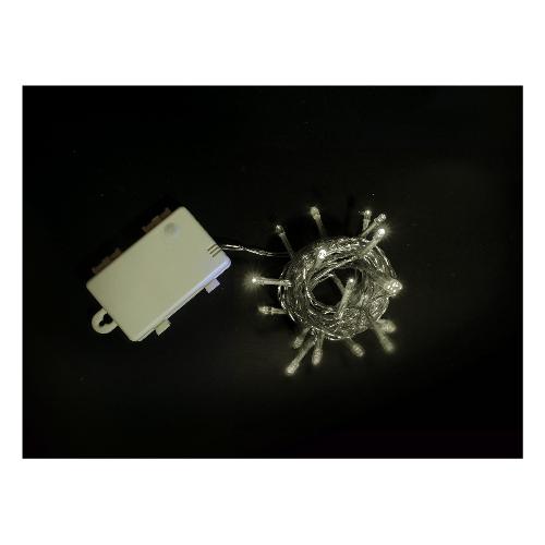 Filo Trasparente 10 luci - LED Bianco caldo (2 + 1 mt) 8 Giochi di luce CHRISTMAS IP44 D1823