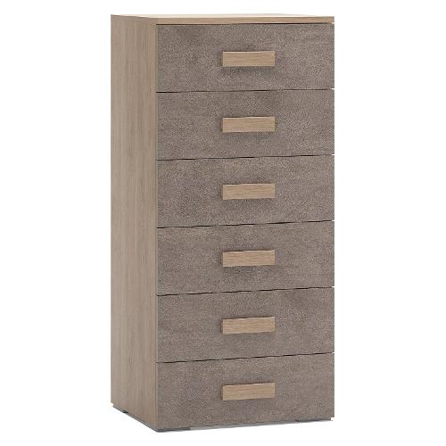 PRIME Settimanale 6 Cassetti Noce e Bronzo