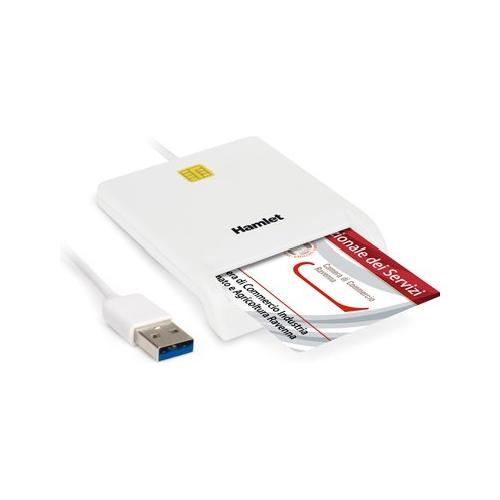 Lettore smart card Usb 3.0 per Firma Digitale White HUSCR30