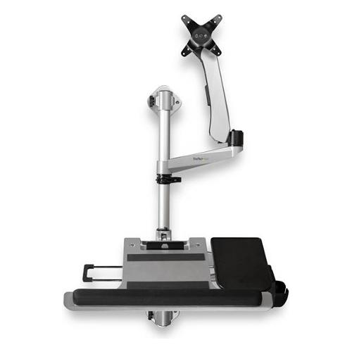 Supporto monitor TV parete ( 9 Kg ) VESA 100 x 100 Sit Stand Silver WALLSTSI1