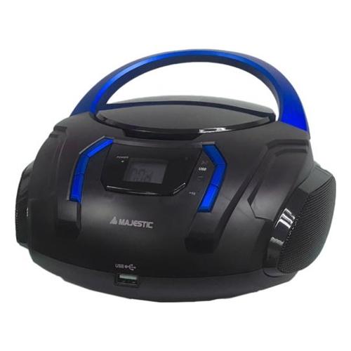 Lettore CD portatile Ah 225R Mp3 Usb Black e Blue 112225