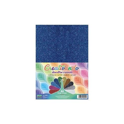Cartoncino colorato CREATIVANDO Glitter multicolore 21 x 29,7 cm 80955