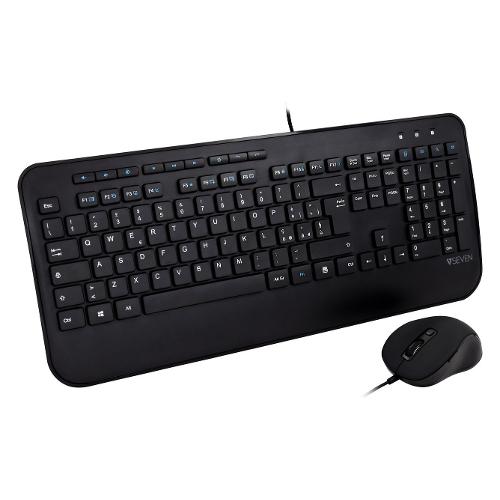 Tastiera e mouse Poggiapolsi e Ambidestro Combo Black J154574