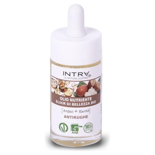 Trattamento viso Intra Olio Nutriente Elixir di Bellezza Biologico Argan e Karite’ 30 ml