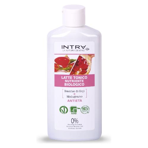 Maschera pulizia viso Intra Latte Tonico Nutriente Biologico Bacche di Goji e Melograno 200 ml
