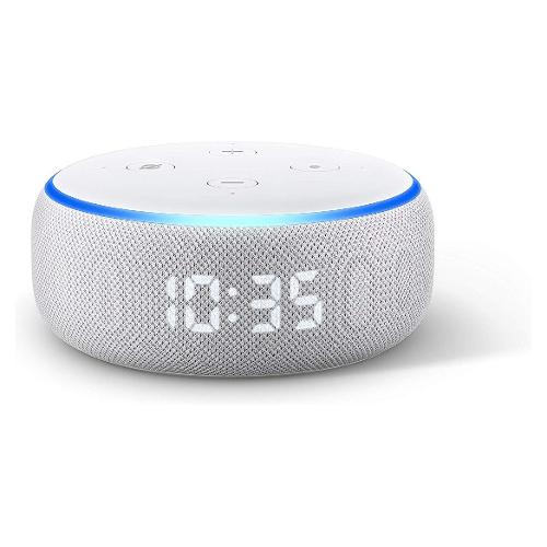Assistente vocale ECHO DOT CLOCK Echo Dot (3ª generazione) con orologio Grey B07NQCVHQ6