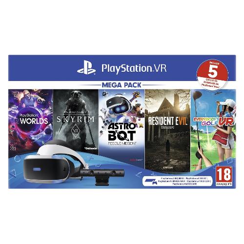 Visore VR PLAYSTATION 4 VR PS VR Mega Pack v2 White e Black 9998402