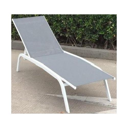 Lettino prendisole acciaio VERNICE Bianco e Grigio KZ 004