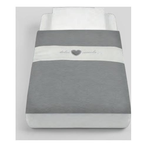 Set lenzuola culla 3 pz CULLAMI Grigio e Bianco 926 T153