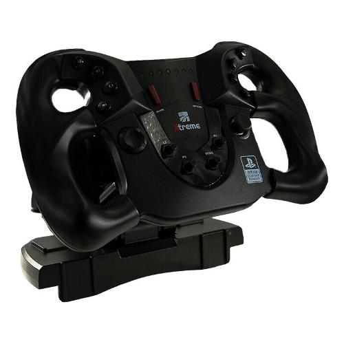 Volante simulatore guida PLAYSTATION Hurraco Race Ps4 Wheel Black 90420