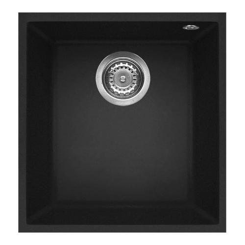 Lavello 1 vasca (38x44cm) QUADRA 100 SOTTOTOP Nero Opaco LGQ10040BSO