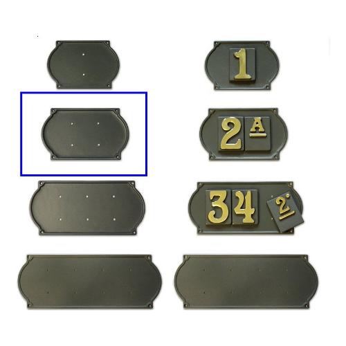 Targa civico (20x12cm) per 2 numeri SERIE ANTICA Grigio ghisa 50TG2 VRGH