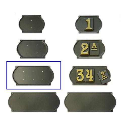 Targa civico (26x12cm) per 3 numeri SERIE ANTICA Grigio ghisa 50TG3 VRGH