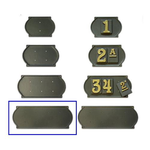 Targa civico (32x12cm) per 4 numeri SERIE ANTICA Grigio ghisa 50TG4 VRGH