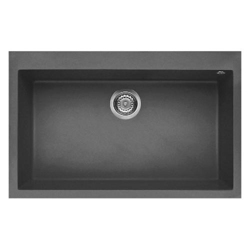 Lavello 1 vasca (79x50cm) QUADRA 130 Concrete grey Satinato LKQ13099