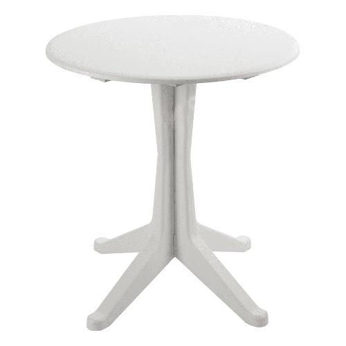 Tavolo da esterno Lev012Bi Fisso Bianco (70x72cm)