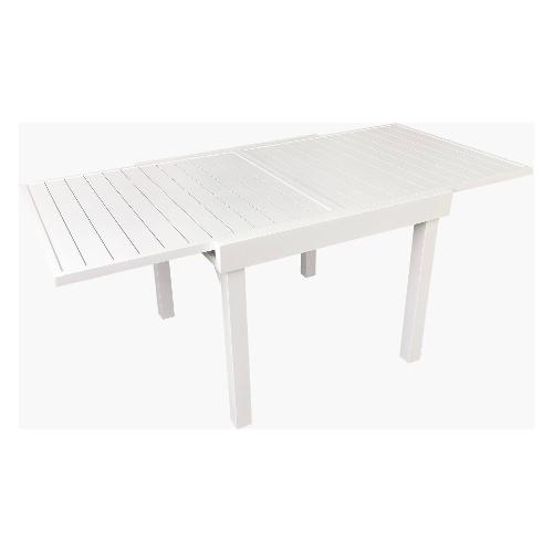 Tavolo da esterno alluminio ENNA Allungabile Bianco (90-180x90x75cm)