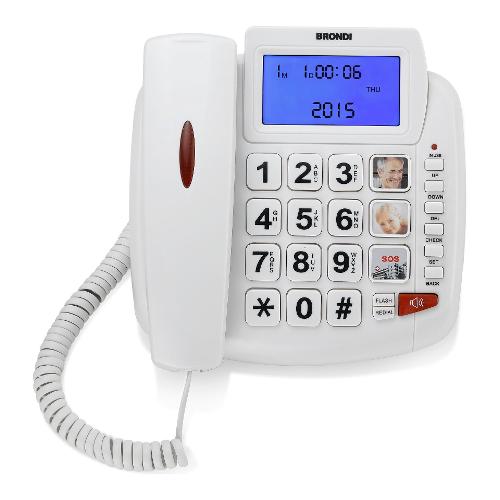 Telefono fisso BRAVO 90 Lcd Bianco