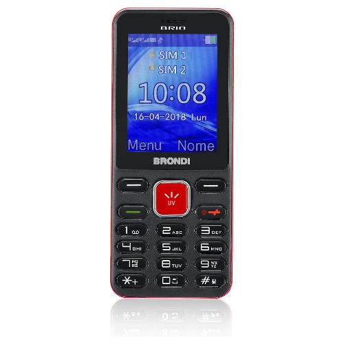 Cellulare 2G Gprs CANDYBAR Brio Rosso e Nero 10274082