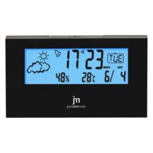 Sveglia JUSTAMINUTE Multifunzione + meteo con snooze Black JD 9523N
