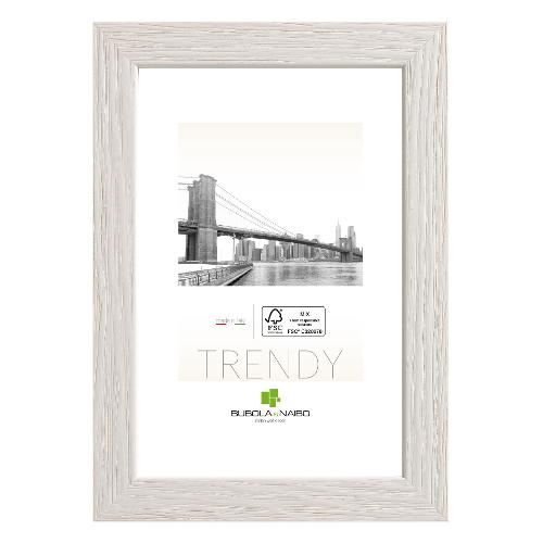 Cornice legno (35x50cm) TRENDY TULIPA Bianco venato 6340 08 16