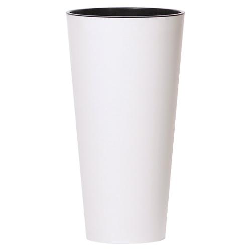 Vaso piante alto tondo TUBUS bianco (30x57 cm) AL57 C2