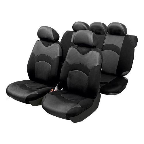 Coprisedili auto set anteriori e posteriori REVOLUTION Grigio e Nero 0128904