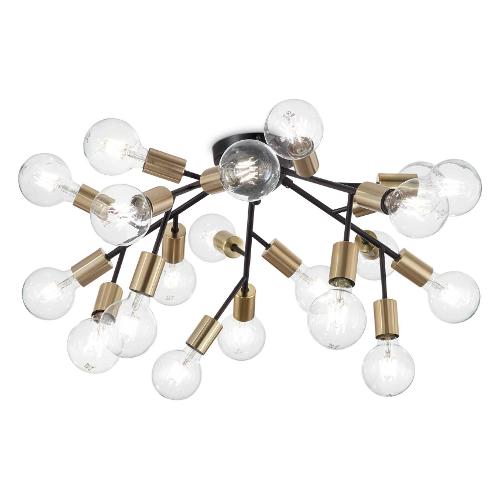 Sospensione SPARK pl20 Nero (80x32cm) 238333 20 luci - E27 - Max 500W