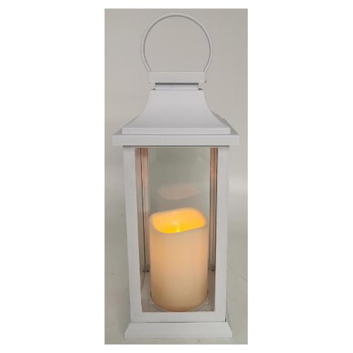 Lanterna (12,5x12,5x37,2cm) con candela Led Bianco Art 4