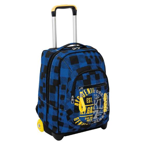Zaino trolley (35Lt) CHECK (35x25x55cm) Blue deep 201002089
