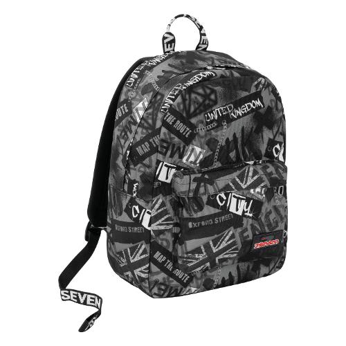 Zainetto scuola e tempo libero (27Lt) Keep Flag ISCHOOLPACK (31x15x44cm) Jet black 201002082