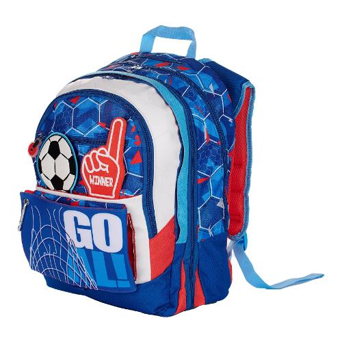 Zainetto scuola estensibile (35Lt) CHAMPION (31x17,5x43cm) Azzurro e Arancio GG9C3810