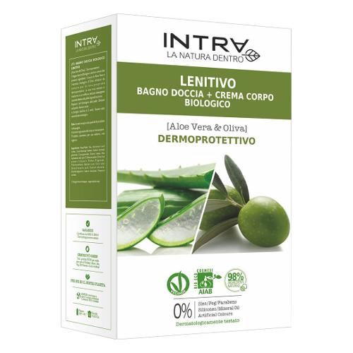 Trattamento corpo Intra set lenitivo aloe vera & oliva dermoprotettivo - 200 ml + 200 ml