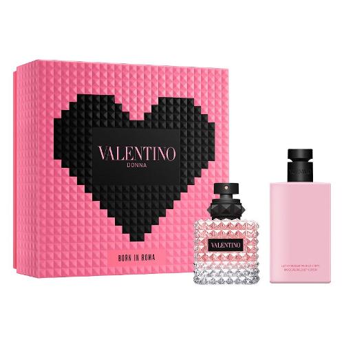 Set regalo Donna Valentino donna born in roma eau de parfum cofanetto - 50  ml + 100 ml