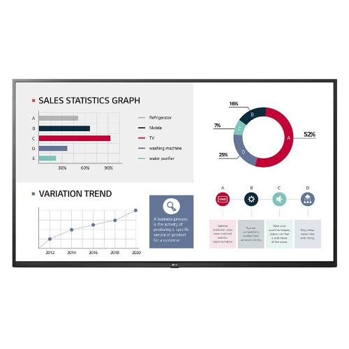 Display professionale 43" 4K 2160p UL3G SERIES Digital Signage Ceramic black 43UL3G B